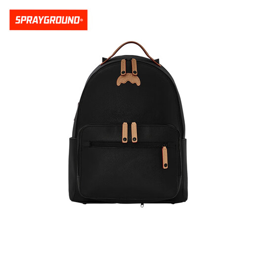 SPRAYGROUND鲨鱼嘴黑色双肩包大容量日常出行小背包时尚学生书包 黑色