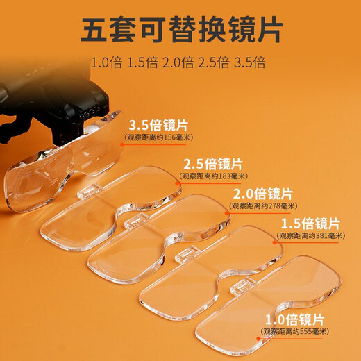 Baister black magnifying lens with high definition USB charging welding maintenance inspection Reading and learning 100 BST-9892B2C1 black USB charging model delivery