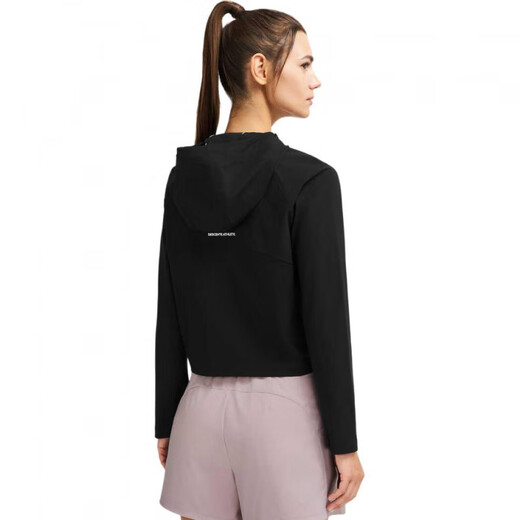 迪桑特（DESCENTE）WOMENSTRAINING系列针织运动连帽防紫外线透气夹克女款 WT-Bright White Tpg M
