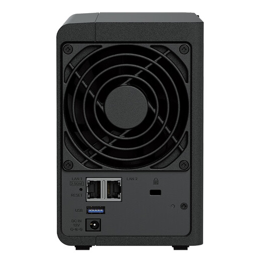 群晖（Synology） DS225+四核心 两盘位 NAS 网络存储服务器 企业团队办公 私有云 文件共享备份 黑色 标配（不含硬盘）