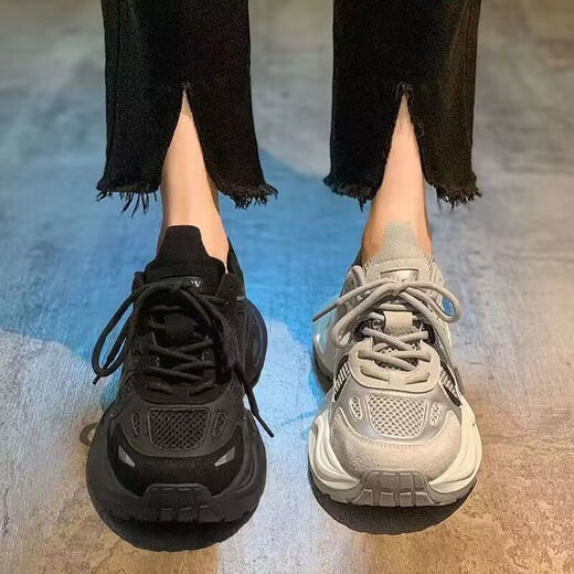 Chaoyunyue Store Zhao Lusi gleiche Dick-Soled-Dad-Schuhe für Frauen im Jahr 2025 Frühling neuer super heißer, vielseitiger, atmungsaktiv