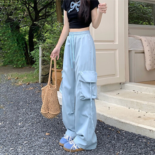 
Multi-pocket casual ice silk work pants for men and women neutral summer outdoor trousers trendy couple casual pants KXW 687 yellow [ice silk work pants] 3XL [145-160Jin [Jin equals 0.5 kg]]