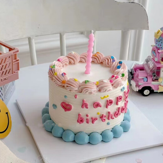 TMJD MISS fruit cake model new model Internet celebrity retro colorful sugar cream decorated fruit letter pattern simulator 4 inches style 26