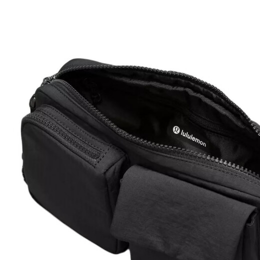 Lululemon 2,5L Multi-карманный дизайн нейлоновый кросс-пакет обычные мужчины и женщины и тот же стиль пара черные черные