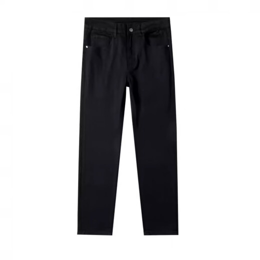 
LEE KIDS Spring and Autumn New Fashion Jeans Men's High Quality Trendy Straight Simple and Versatile Korean Style Casual Long Trousers Trendy T6624 Black 28
