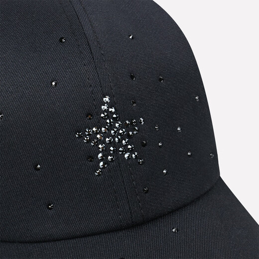 SWOF CARE Etiqueta negra Sombrero de estrella brillante con diamantes de imitación importados Gorra de béisbol negra con capota blanda para hombres y mujeres 661028 Negro/negro Talla única para todos Circunferencia de cabeza recomendada 56-60 cm