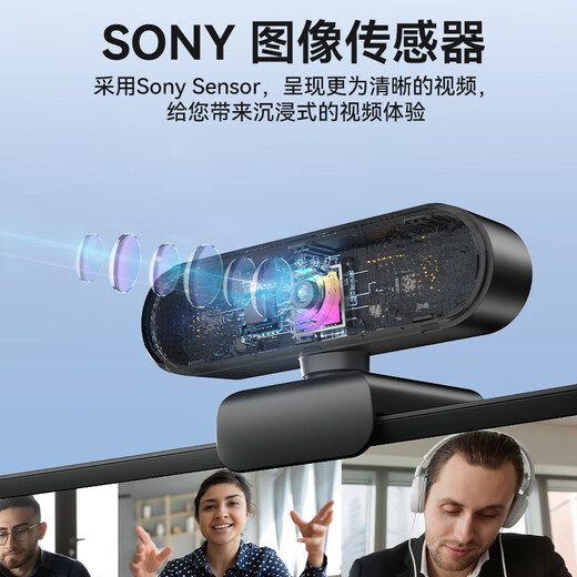 EMEET 1mi 4K ultra-clear computer live broadcast camera online teaching remote video conferencing camera built-in noise reduction microphone driver-free C960 4K