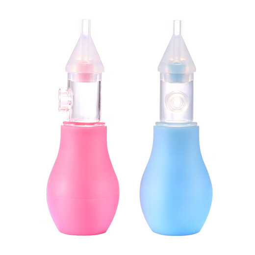 宝宝手动泵式硅胶防逆流吸鼻器婴儿手压式鼻涕清理器清洁器安全 硅胶防逆流吸鼻器【蓝色】