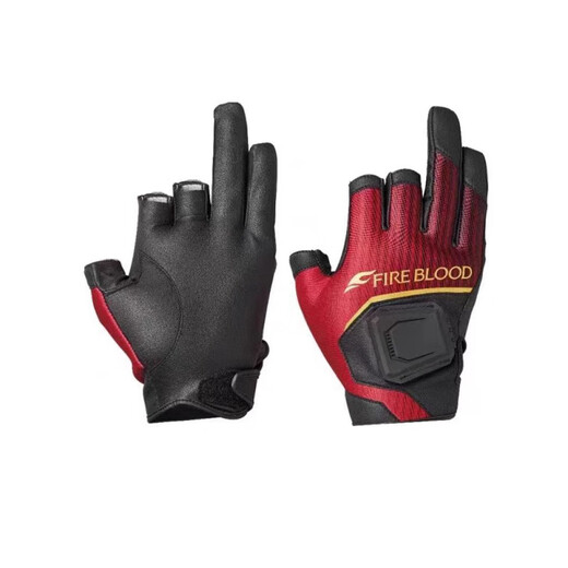 SHIMANO Fishing Gloves Rock Fishing Gloves Luya Genuine Leather Non-Slip Breathable Sunscreen GL110V Sticky Hook 23 Styles Three Finger Gray XL