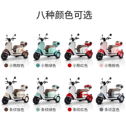 Phoenix Beetle Electric Tricycle Household Small Electric Motorcycle Adult Leisure Battery Car for Women 500W+48V12A Lead Acid + Range About 25 Kilometers