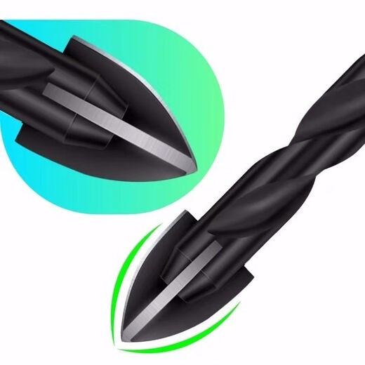 Over-the-Wall-Bohrer, verlängert Overlord, extraharter, vierschneidiger Overlord-Bohrer mit Kreuzschneide zum Bohren von Vollkeramikfliesen, Zementfliesen und roten Ziegelsteinen. Verbesserte Verlängerung und Verdickung | Tieflochwerkzeug | Event-Sonderpreis. Verbessertes Vierblattmodell 10 * 300 mm 1 Stück