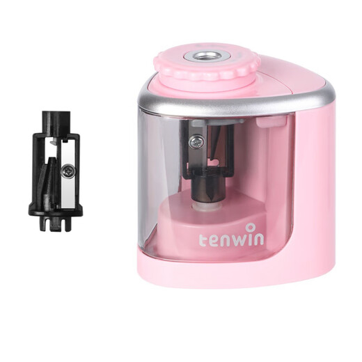 Astronomie Tenwin Electric Bleistift Spitzer kreativer Pilzkopf Kinder Schreibwaren halbautomatischer Planing Stift Schärfe Black TW8005 - English Tenwin
