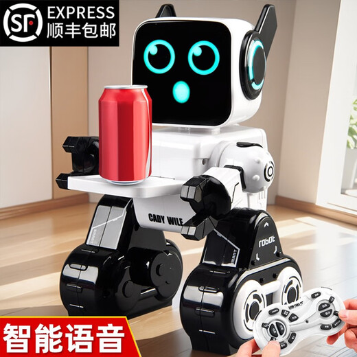 囧仔遥控机器人陪伴儿童智能语音对话2024新款高级黑科技玩具会说话的 智能对话-粉色益智成长礼早教机 官方标配