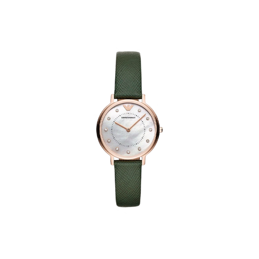 Emporio Armani Watch Quartz Bewegung Lederband 32mm weißes Zifferblatt Paare Fashion Watch AR11150 + Grünes Zifferblatt + Weißes Zifferblatt (Übereinstimmung)