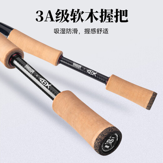 国王路亚虫尊路亚竿ZBX联名超快调虫竿鳜鱼竿黑金版SIC导环轻量T1100鱼竿 2.03米 -两节-C682MH-黑