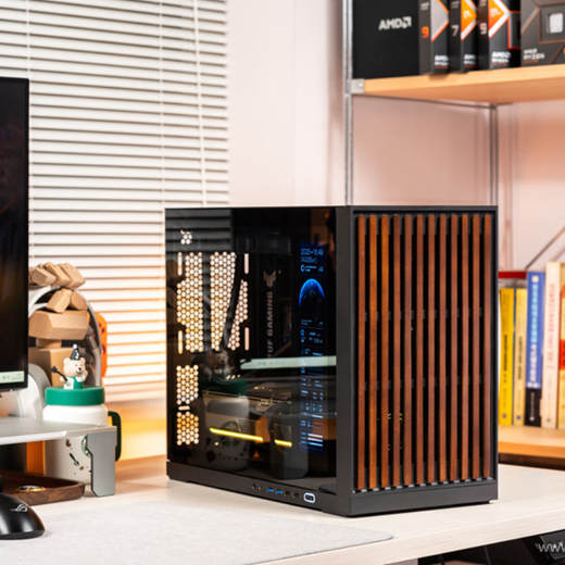 ASUS Family Bucket 14600KF complete machine RTX5060Ti host secondary screen ITX small host assembly computer host ROG Family Bucket complete machine DIY assembly machine i5 14600KF+RTX5060Ti丨With two