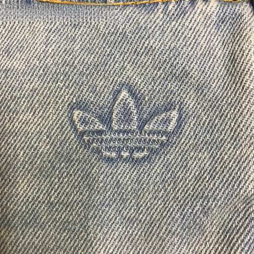 Adidas (adidas) Clover Women's Pants 2025 Spring New Product Wide-Level Washed Denim Sport Pants Scimitar Pants JX9212 JX9214 Dark Blue_Gradial 28