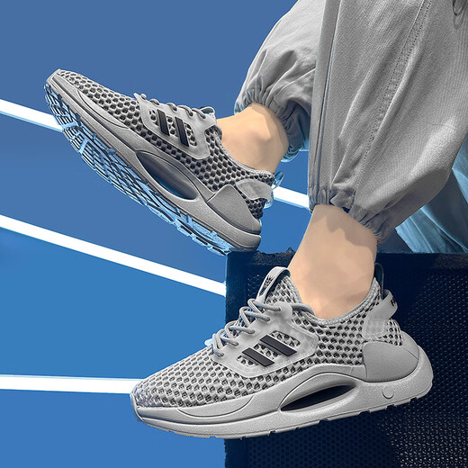 
Remtin men's shoes summer 2024 hollow new mesh casual breathable mesh running trendy shoes lightweight mesh shoes 9901 beige 44