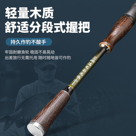 Daiwa (Daiwa) Dawa Shengbo con varilla de señuelo extremadamente retráctil Portable Sección corta Carbon Ultralight Top largo NUEVO CARNE DE LURA PEQUEÑA SET 682M SECCIÓN CORTA TELESCÓPICA-68CM1.8M+ RODAS SPINGING