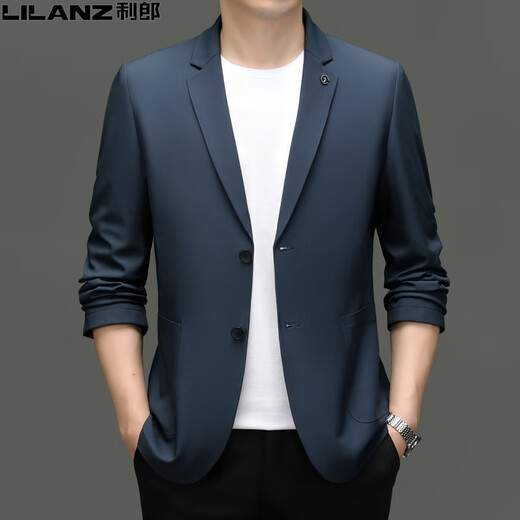 Suite pour hommes Lilang Spring et automne nouveau style de veste décontractée décontractée de l'âge moyen et des jeunes hommes Khaki [ZL12397] M 170 [125jin [Jin est égal à 0,5 kg] en dessous]]