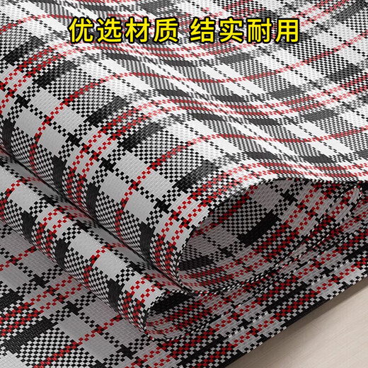 Jingxianju Moving Packing Bag Snakeskin Bag Luggage Woven Bag Sack Large Large Capacity Storage Snakeskin Pocket Extra Large Medium Black Plaid 58*42*23 One Pack