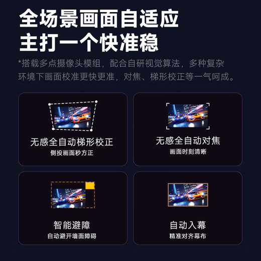 Tencent Aurora Projection D2Pro projector home office conference projector smart home theater (782CVIA 1.19 throw ratio 50% off-axis, supports B&B hotel customization)