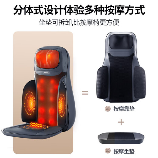 Oaks Cervical Massager Shoulder, Neck, Back and Hips Full Body Lying Cushion Multifunctional Massage Cushion Chair Kneading Massager as Birthday Gift for Elders and Mid-Autumn Festival Gift Practical Gift with Strong Motor Power Upgraded Massage Head + Removable and Washable Cloth Cover + 4D Hot Compress