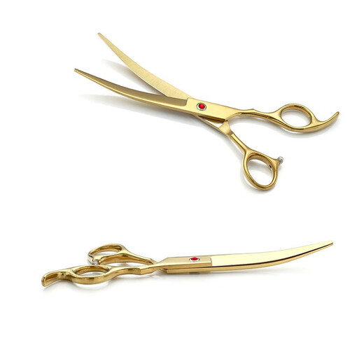 Beni pet pet scissors, grooming curved scissors, cat and dog pet shearing scissors, black and gray pet scissors set, 3 scissors + 1 comb