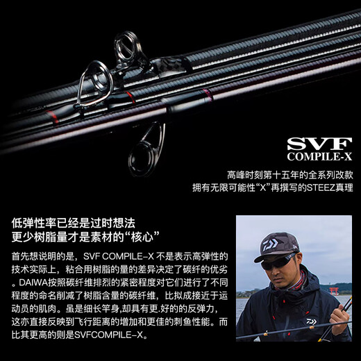 DAIWA 21 new STEEZ lure rod long-range STEEZ gun handle bass insect rod imported two-section competition rod 2.03 meters 17 models RD 681M/MLFB single section