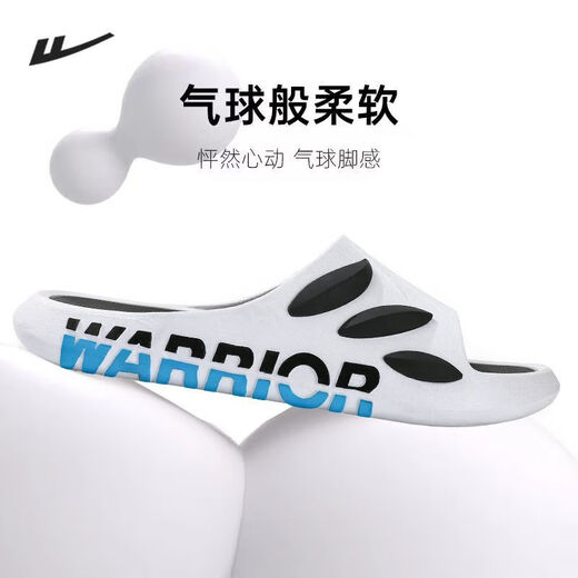Huili Slippers New Men's Summer Bathroom Bathing and Home-Sutrip se sent Soft Sole confortable Sandales de plage haut de gamme Chaussures pour hommes blancs / noir 41-42