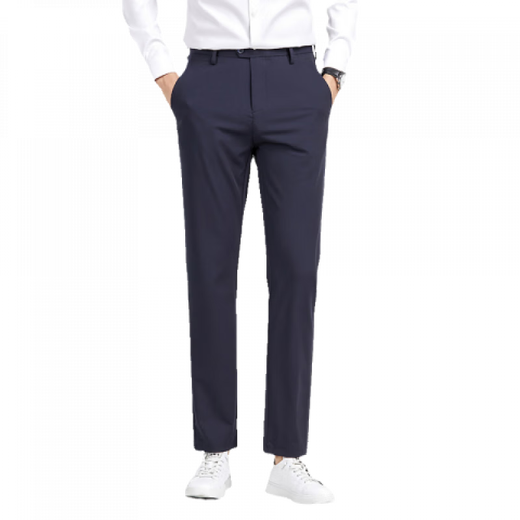 Lilang Herren Casual Hosen Sommer Neugeschäftshose Anti-Falten-Gerade und unemkonisch-Long Hosen trendy schwarz Blau H9896 30
