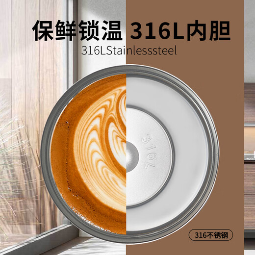 MPPMCK懒羊羊保温杯大容量儿童吸管316不锈钢水杯子学生咖啡杯新款便携 【BZ1048懒羊羊-复古红】316不锈