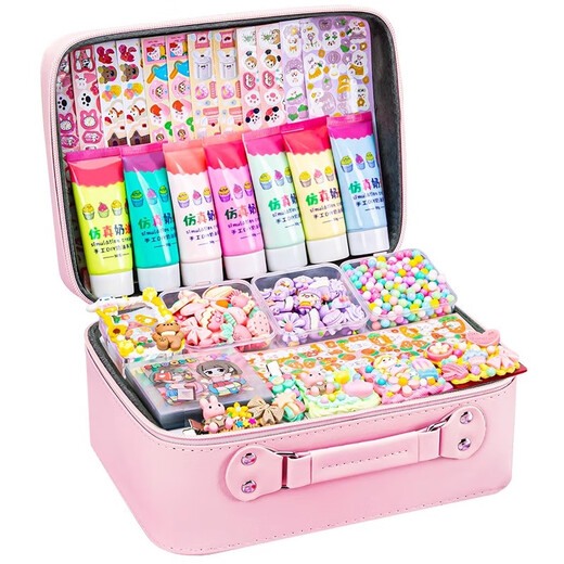 Fengxi Cream Glue Guka Set Deluxe Edition Full Set of Children's Toys Handmade Diy Material Quicksand Brick Guka Pan Sticker 6 Top Style / 1047-piece Guka Quicksand Brick Cover