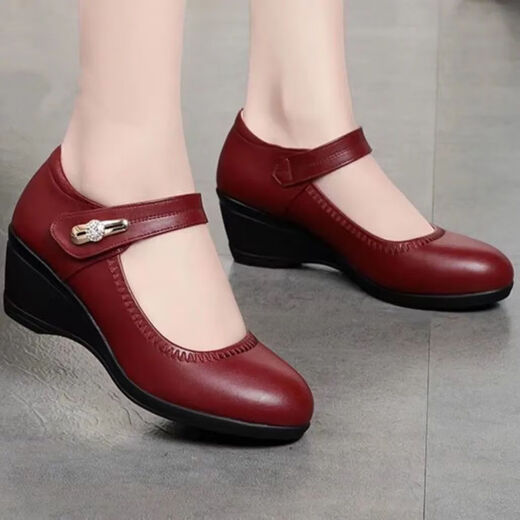 [Direktverkäufe vom Hersteller] NEUER SOMME SOUT SOUT SOLE Anti-Rutsch-Ferse mittleren und älteren Einzelschuhe Qualität CSPH Soft Leder Single Schuhe JD Black 38