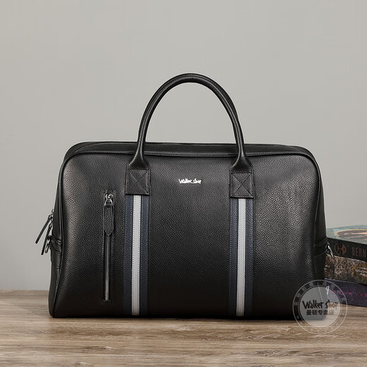 Sac de voyage masculin de Walker Shop [First-couche Cower Sac à grande capacité Bagure Business Travel Bagage One épaule Crossbodybag Black (hauteur 32 * 48 * 27cm d'épaisseur)