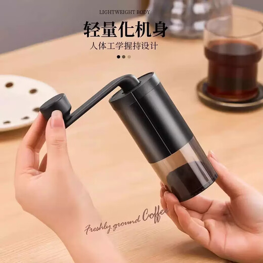 Hand-cranked ceramic grinding core manual portable household mini grinder hand-cranked grinder coffee bean grinder black grinder 1 free cleaning brush