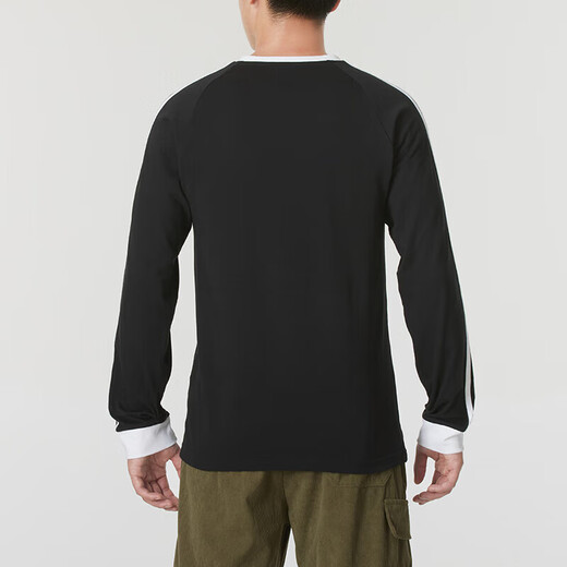 Adidas offizielle Website T-Shirt Herren- und Frauen Sommerpaar purer Baumwolle Vollfarbene Farbe Top Round Hals Atmungsfreie leichte lässige Sportarten Langarm IA4877 L.
