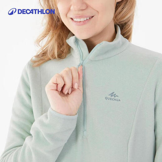 DECATHLON Warm Fleece Jacket Autumn and Winter Loose Polar Fleece Jacket Women's - Green M 4925550