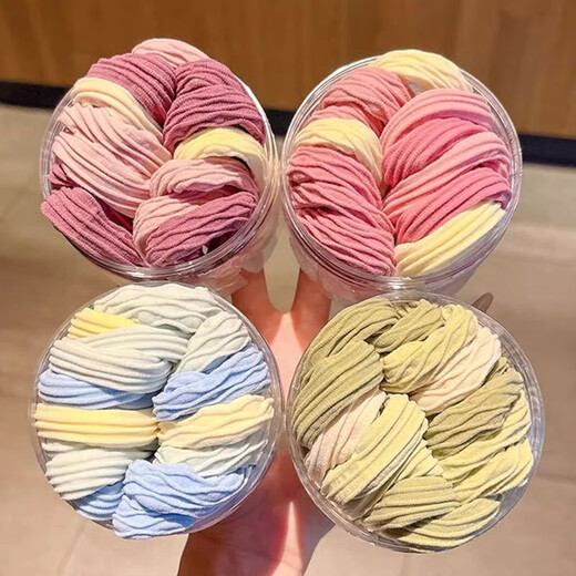 High elastic seamless hair band does not hurt your hair. New sea salt blue dopamine rubber band to tie hair. High ponytail. Dopamine mixed pack 20 pieces. Colorful.