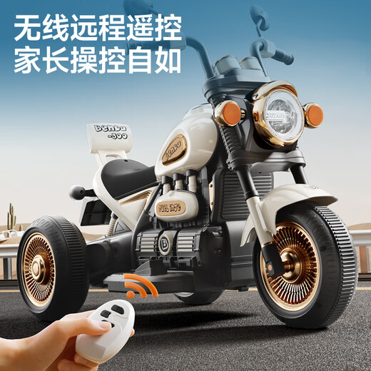 哈哈怪儿童电动摩托车儿童摩托车3-6岁儿童电动车玩具车可坐人儿童车 顶配红|6V10电瓶+双驱+遥控