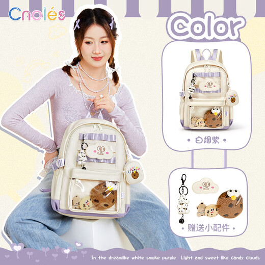 Kouyi Trick and Treat Party Backpack for Women 2025 New Cute High-Pretty Ins School Bag Junior High School Girl Bai Yanzi
