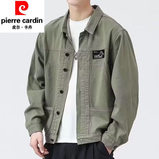 Pierre Cardin Jacket Men's Spring and Automn 2025 Nouvelle chemise Automne Men's Work's Veste de veste de début d'automne [Version de mise à niveau] K12806 Black 2xl [Recommandé 140-160jin [Jin est égal à 0,5 kg]]]