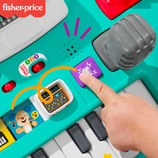 费雪（Fisher-Price）生日礼物学习桌早教数字颜色玩具-费雪智玩时尚音乐学习桌HTJ66
