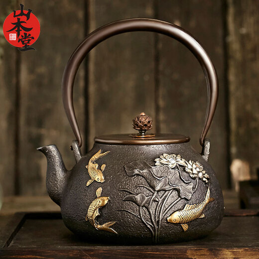 Yamamotodo sand iron kettle Japanese craft cast iron kettle handmade cast iron teapot tea boiling kettle tea boiler around the stove tea stove