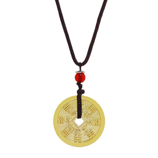 Thickened version of Taishang Laojun pure copper mountain ghost spend money gossip ancient coins ancient coins brass money five emperors money spend pendant red oil mountain ghost pendant 4.5cm