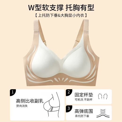 Langsha Unterwäsche für Frauen im Sommer dünn, spurlos und fett plus großer Fett MM180jin [Jin entspricht 0,5 kg] Große Brüste zeigen kleine Brüste und Mutter -BH