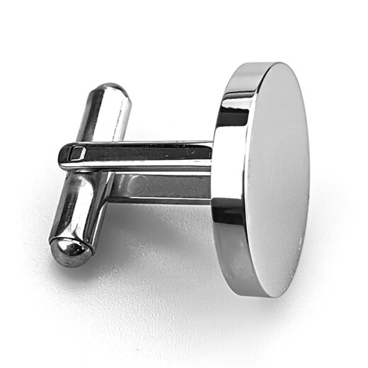 Cufflinks Men's Shirts Spring Sleevepins Lettering French Round Shirt Steel Color 20mm