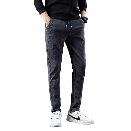 Work pants for men, wear-resistant, loose elastic, spring and autumn construction site tear-proof denim overalls, labor protection work pants, K3 gray, high quality, 3XL 150-160Jin Jin is equal to 0.5 kg