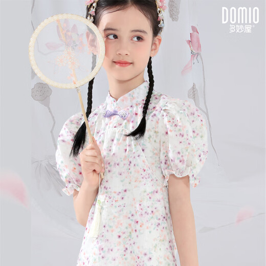 
Duomiaowu girls dress Hanfu children's skirt summer clothes June 1st children's day gauze skirt girls new Chinese style skirt princess QLH11950 Wan Zi 140
