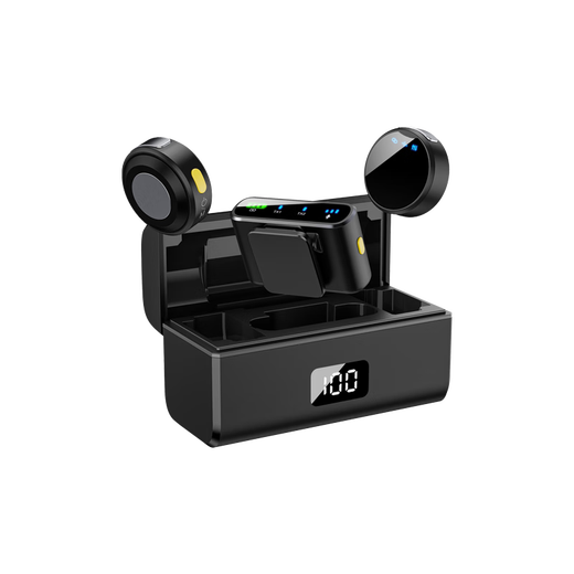 IMVP camera wireless lavalier microphone one to four suitable for Sony A7R4 A7M4 A7C A7C2 MIC camera mirrorless single live video outdoor interview noise reduction radio microphone one to two suitable for cameras and mobile phones with monitoring headphones